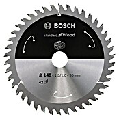 Bosch Cirkelzaagblad (Diameter: 140 mm, Boorgat: 20 mm, Aantal tanden: 42 tanden)
