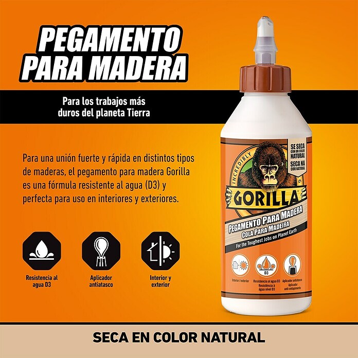 Gorilla Cola blanca para madera (236 ml) | BAUHAUS