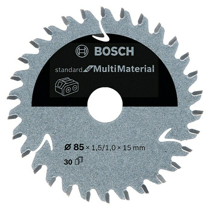 Bosch Kreissägeblatt (Durchmesser: 85 mm, Bohrung: 15 mm, Anzahl Zähne: 30 Zähne)