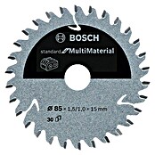 Bosch Kreissägeblatt (Durchmesser: 85 mm, Bohrung: 15 mm, Anzahl Zähne: 30 Zähne)