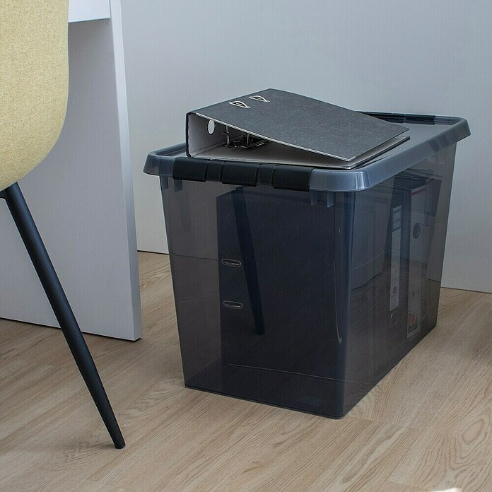 Sunware Opbergbox Comfort Line (l x b x h: 60 x 40 x 42 cm, Transparant grijs, Kunststof) | BAUHAUS