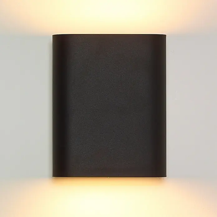 Lucide Wandleuchte Ovalis - 9 W, L x B x H: 18 x 10 x 22 cm, Schwarz/ Gold, E14 - Schwarze Wandleuchte mit indirektem Licht für eine stimmungsvolle Beleuchtung. Elegantes Design für modernes Ambiente.