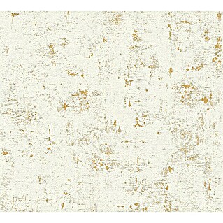 AS Creation Trendwall Vliesbehang (Beige/Gold/Metallic, Betonlook, 10,05 x 0,53 m)