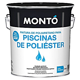 Montó Bricolovers Pintura para piscinas poliéster (Azul, 4 l, Brillante)