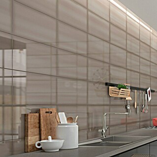 Decocer by Cinca Glow Wandfliese (25 x 55 cm, Champagner, Glänzend)