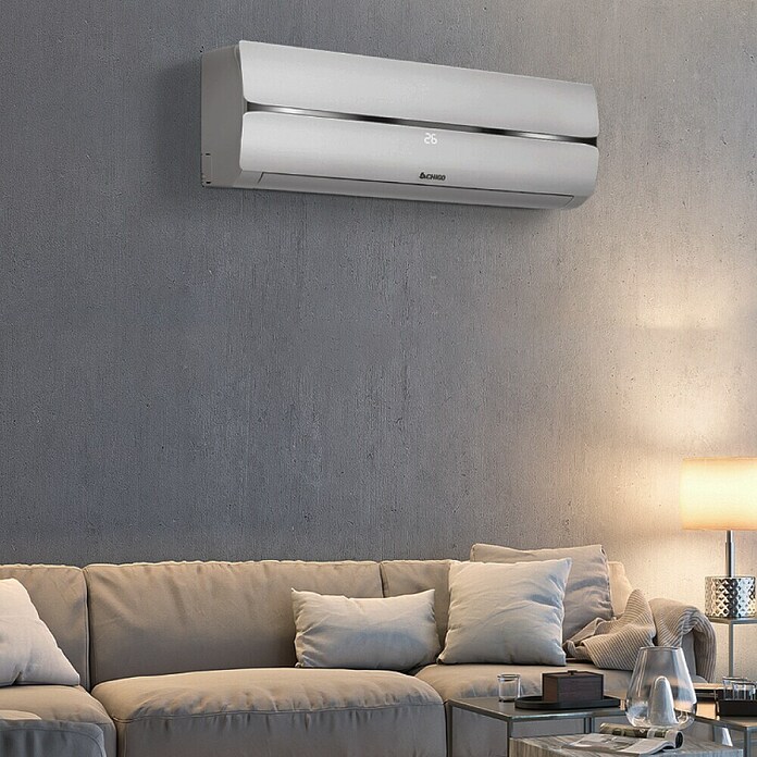 Inverterski klima-uređaj Chigo, Wi-Fi  (Snaga hlađenja: 3.500 W, Snaga grijanja: 3.500 W, Siva) | BAUHAUS