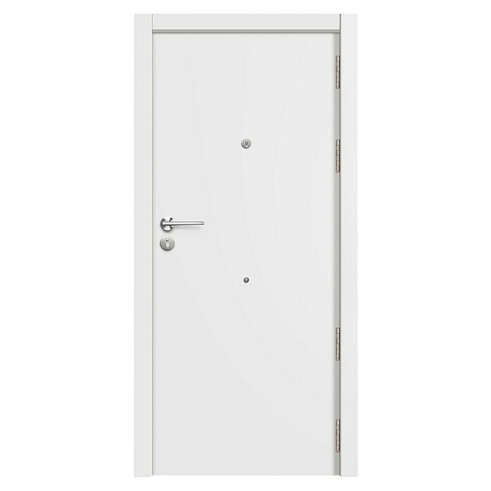 Puerta de entrada interior mixta (82,5 x 203 cm, Apertura según normativa: Izquierda, Sapelly/Blanco) | BAUHAUS