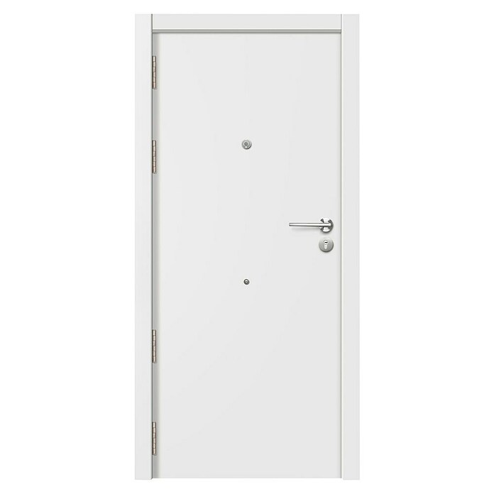 Puerta de entrada interior mixta (82,5 x 203 cm, Derecha, Sapelly/Blanco, Lisa) | BAUHAUS
