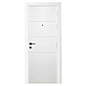 Puerta de entrada interior mixta (82,5 x 203 cm, Apertura según normativa: Izquierda, Sapelly/Blanco, Rayas) | BAUHAUS