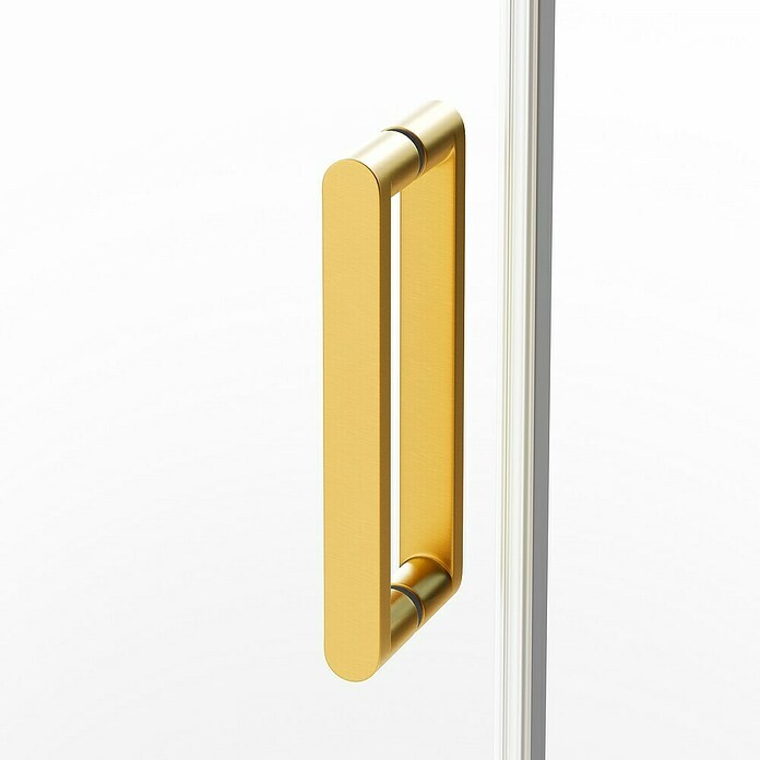 GME Mampara de ducha esquinera Kenna (L x An x Al: 85 x 75 x 195 cm, Oro, Espesor de vidrio: 8 mm) | BAUHAUS