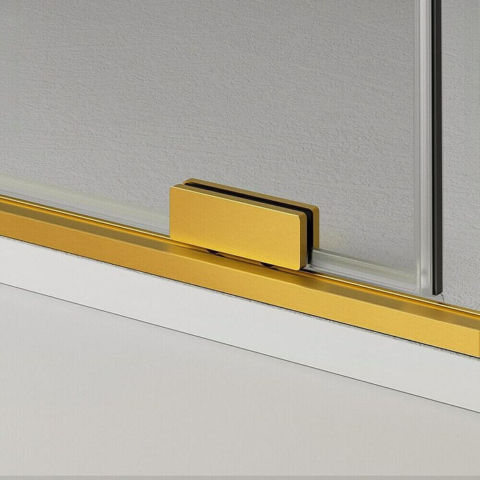 GME Mampara de ducha esquinera Kenna (L x An x Al: 85 x 75 x 195 cm, Oro, Espesor de vidrio: 8 mm) | BAUHAUS