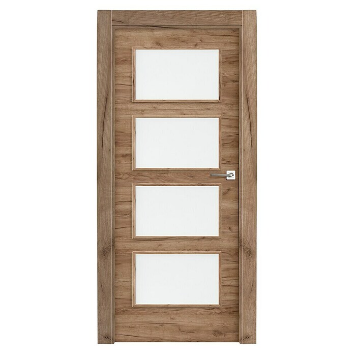 Solid Elements Puerta acristalada Cognac (82,5 x 203 cm, Izquierda, Roble, Maciza) | BAUHAUS