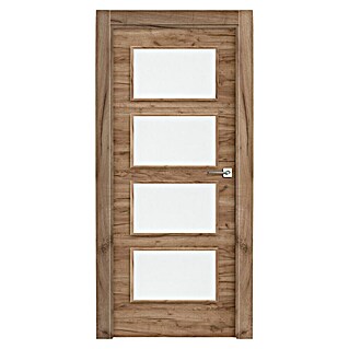 Solid Elements Puerta interior Corte de luz Cognac (72,5 x 203 cm, Izquierda, Roble coñac, Maciza)