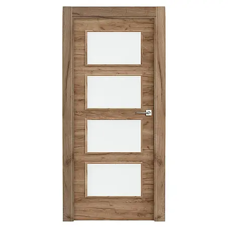 Solid Elements  Puerta acristalada Cognac