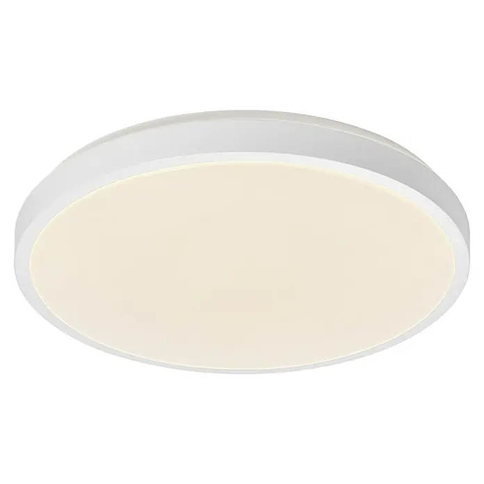 Osram Orbis LED-Deckenleuchte rund London - 36 W, Ø x H: 48 x 5 cm, Weiß, Warmweiß - Elegante, runde LED-Deckenleuchte in Weiß, die ein sanftes, diffuses Licht spendet und eine moderne Atmosphäre schafft.