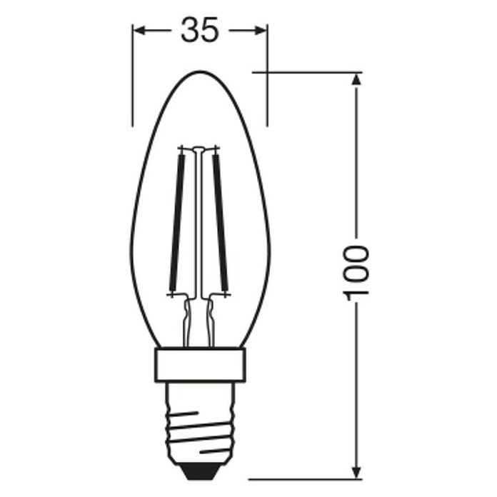 Osram Star LED-Lampe Classic B (E14, Nicht Dimmbar, Kaltweiß, 250 lm, 1,8 W) | BAUHAUS