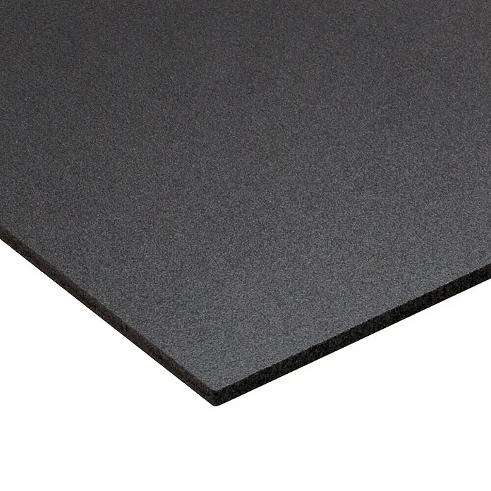 Vetronova Placa de foam - 100 cm x 50 cm x 3 mm, Negro - Primer plano de una lámina de espuma de polietileno negra, perfecta para diversas aplicaciones. Material versátil para proyectos artesanales e industriales.
