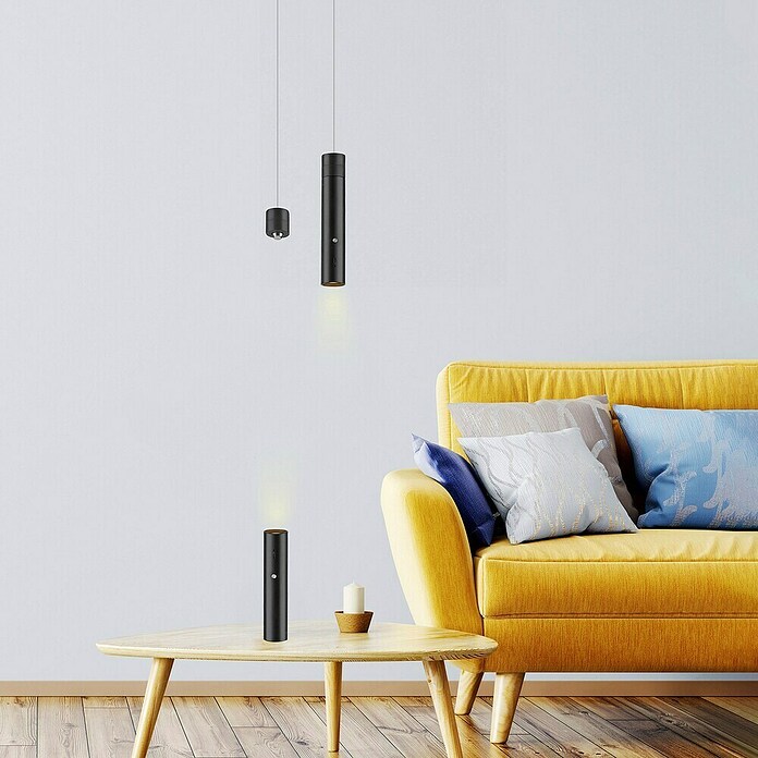 Just Light Led-pendellamp op accu Attach (3 W, Zwart, Warm wit) | BAUHAUS