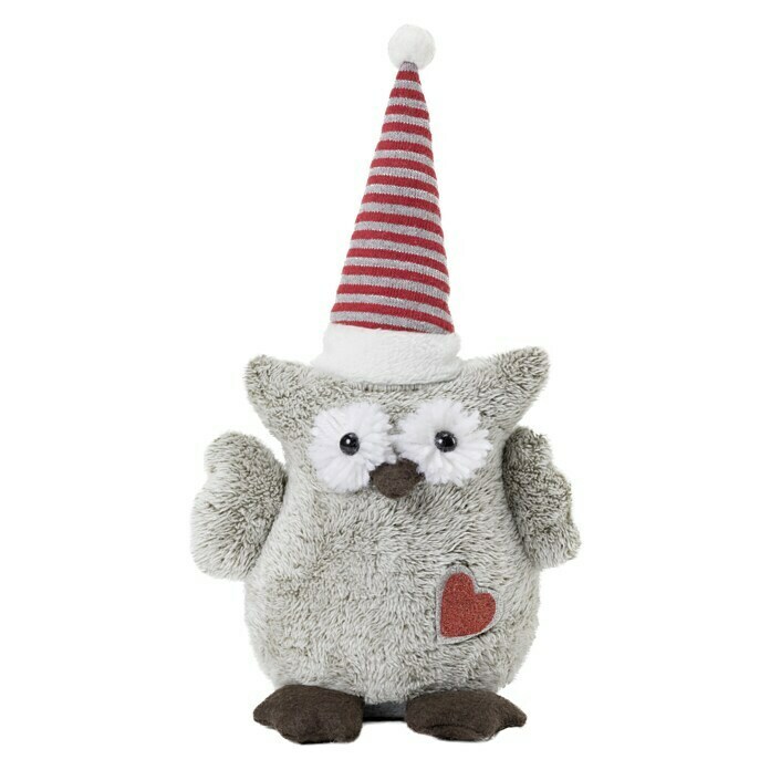 Figura decorativa (Gris, Textil, L x An x Al: 25 x 12 x 30 cm)