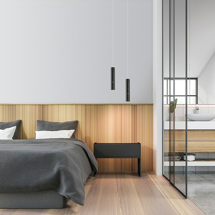 Just Light Led-pendellamp op accu Attach (3 W, Zwart, Warm wit) | BAUHAUS