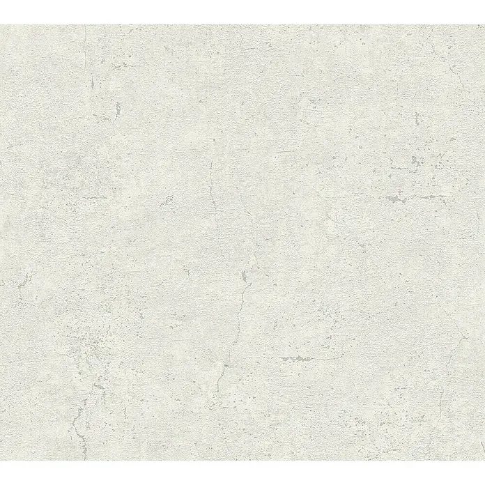 A.S. Création Metropolitan Stories Vliestapete Betonoptik - Hellgrau, Betonoptik, 10,05 x 0,53 m - Nahaufnahme einer Putzstruktur in hellem Grau, ideal für moderne Wandgestaltungen mit Betonoptik.