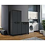 Terry Armario multiusos de plástico  Ardesia (L x An x Al: 39 x 102 x 172 cm, Número de puertas: 3 ud., Gris oscuro/Negro) | BAUHAUS