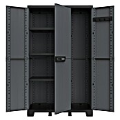 Terry Armario multiusos de plástico  Ardesia (L x An x Al: 39 x 102 x 172 cm, Número de puertas: 3 ud., Gris oscuro/Negro) | BAUHAUS