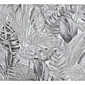 AS Creation Greenery Vliestapete (Schwarz/Weiß, Floral, 10,05 x 0,53 m)