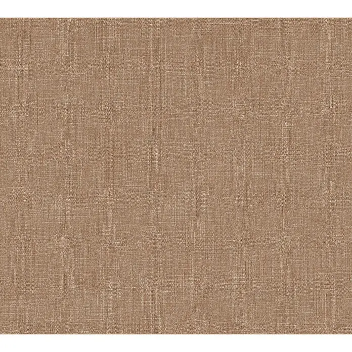A.S. Création Metropolitan Stories Vliestapete Textil-Optik - Braun, Uni, 10,05 x 0,53 m - Ein detailreicher Hintergrund mit braunem Leinengewebe, perfekt für Textilien und Design, der eine warme und natürliche Atmosphäre schafft.