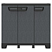 Terry Armario multiusos de plástico  Ardesia (L x An x Al: 39 x 102 x 93,5 cm, Número de puertas: 3 ud., Gris oscuro/Negro) | BAUHAUS