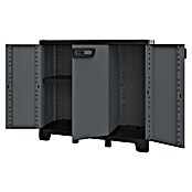 Terry Armario multiusos de plástico  Ardesia (L x An x Al: 39 x 102 x 93,5 cm, Número de puertas: 3 ud., Gris oscuro/Negro) | BAUHAUS