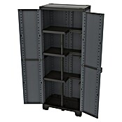 Terry Armario multiusos de plástico  Ardesia (L x An x Al: 39 x 68 x 172 cm, Número de puertas: 2 ud., Gris oscuro/Negro) | BAUHAUS