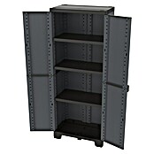 Terry Armario multiusos de plástico  Ardesia (L x An x Al: 39 x 68 x 172 cm, Número de puertas: 2 ud., Gris oscuro/Negro) | BAUHAUS