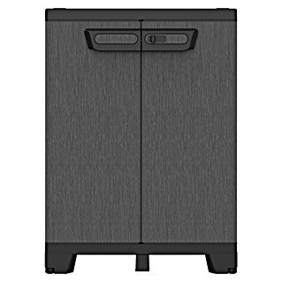 Terry Armario multiusos de plástico  Ardesia (L x An x Al: 39 x 68 x 93,5 cm, Número de puertas: 2 ud., Gris oscuro/Negro)