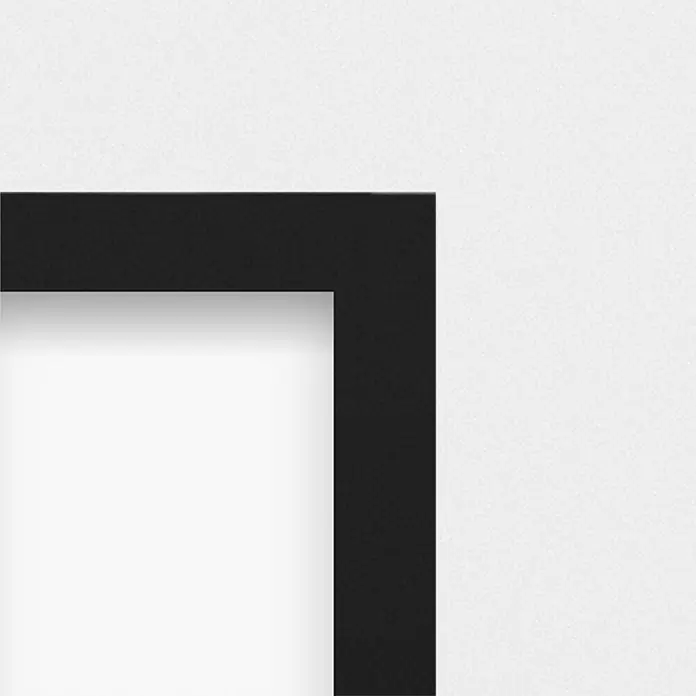 Splendoor Haustür Thermodoor PLUS SP70 Black Design - 100 x 210 cm, DIN Anschlag: Rechts, Verkehrsweiß/Tiefschwarz - Schwarze Rahmenecke mit weißem Innenrand.