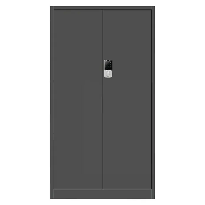 Jan Nowak Aktenschrank Daniel - B x T x H: 90 x 40 x 185 cm, Anthrazit - Grauer Schrank mit digitalem Schloss.