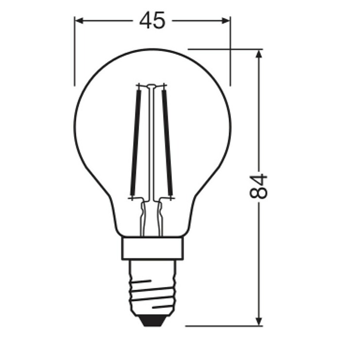 Osram LED-Leuchtmittel P25 (E14, 1,8 W, 250 lm) | BAUHAUS
