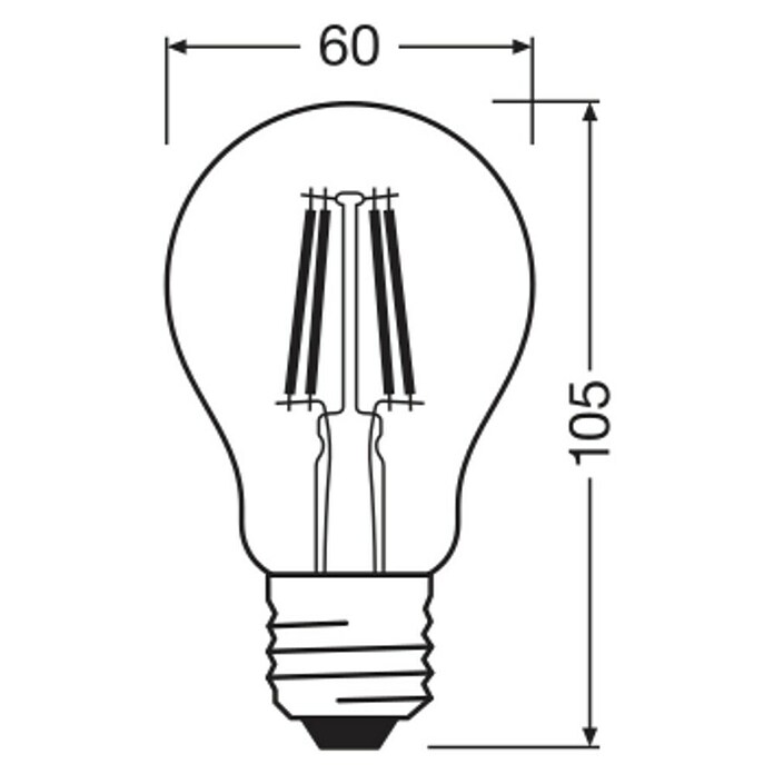 Osram Star LED-Lampe Classic A (E27, Nicht Dimmbar, Warmweiß, 470 lm, 3,4 W) | BAUHAUS