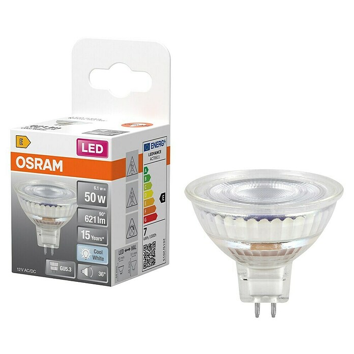 Osram LED žarulja  (GU5,3, Bez prigušivanja, Hladna bijela, 621 lm, 6,1 W) | BAUHAUS
