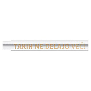 Heka Zložljivi meter (Dolžina: 2 m, Bela, Natis: TAKIH NE DELAJO VEČ!)