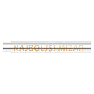 Heka Zložljivi meter (Dolžina: 2 m, Bela, Natis: NAJBOLJŠI MIZAR)