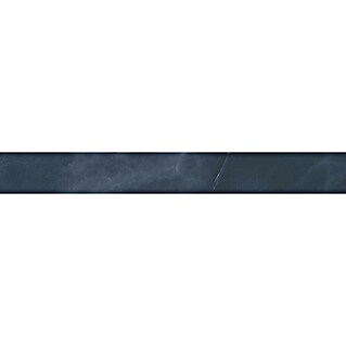 Atlas Concorde Solution Marble Vison Sockelfliese Onice Blue (7,2 x 60 cm, Grau, Glänzend)