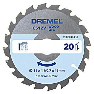 Dremel Disco de sierra Blueprint (Diámetro hoja de sierra: 85 mm, Orificio: 15 mm, Madera)