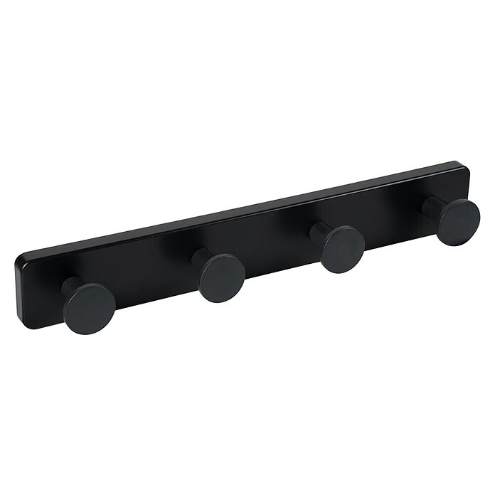Nesu Perchero 9062 (L x An x Al: 41 x 6 x 5,5 cm, Número de ganchos: 4 ud., Negro) | BAUHAUS