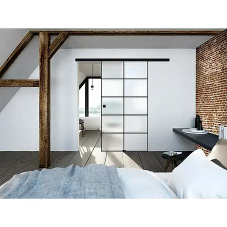 Diamond Doors Black Edition Schiebetür-Komplettset Loft