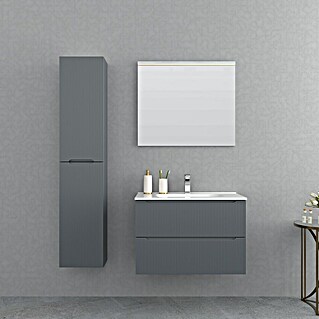 Kupaonski ormarić za ugradbeni umivaonik Lote (Š x D x V: 80 x 46 x 55 cm, Siva)