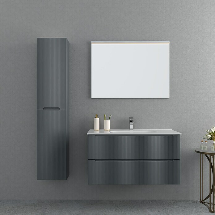 Podumivalniška omara Lote  (Š x G x V: 99 x 46 x 55 cm, Siva) | 3697 - Badmöbelprogramm Marke | DADC - Möbel | DAD - Badausstattung | DA - Badausstattung/Bäderwelt | D - Sanitär | BAUHAUS