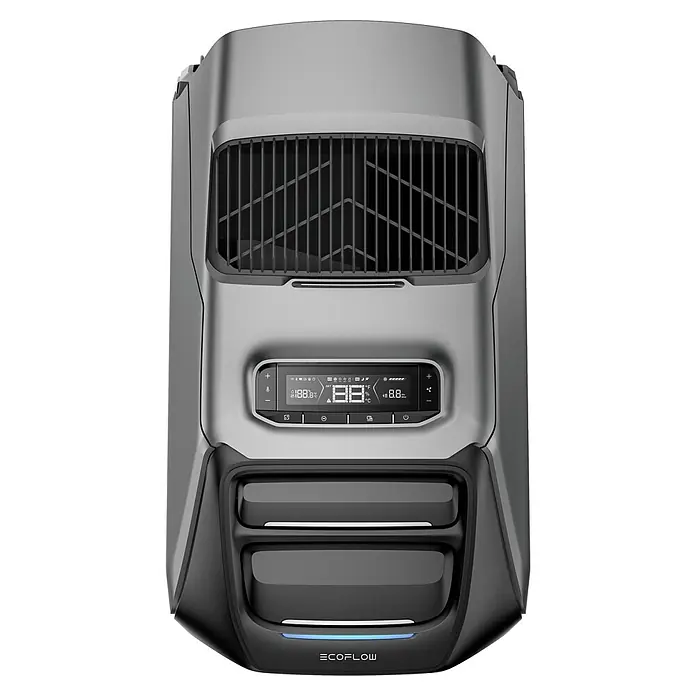 EcoFlow Mobiles Klimagerät Wave 3 - 1,8 kW, Raumgröße: 11 m² - 17 m², Grau - EcoFlow Kühlbox mit digitalem Display zur Temperaturregelung und zwei praktischen Schubladen für unterwegs.