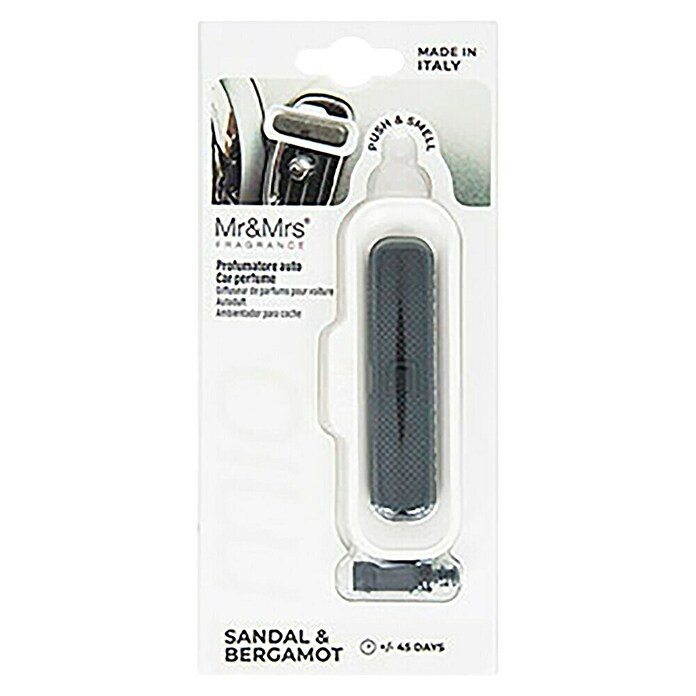 Mr & Mrs Fragrance Ambientador de coche Mío (Sandal Bergamota, Blanco, 45 días) | BAUHAUS
