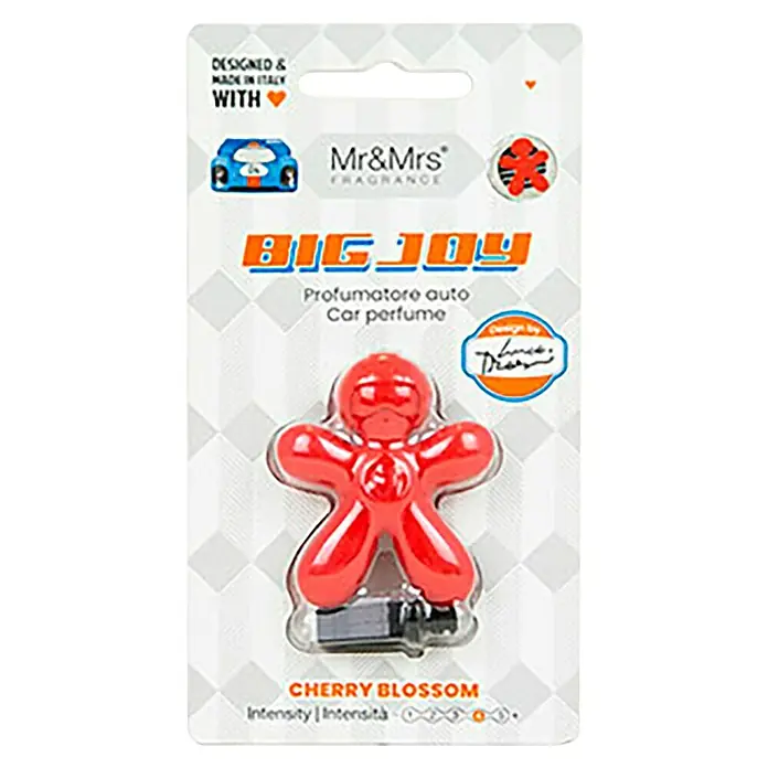 Mr & Mrs Fragrance Ambientador de coche Big Joy - Cherry, Rojo, 50 días - Ambientador para coche Mr&Mrs Fragrance Big Joy con aroma de flor de cerezo, un accesorio elegante para tu coche.